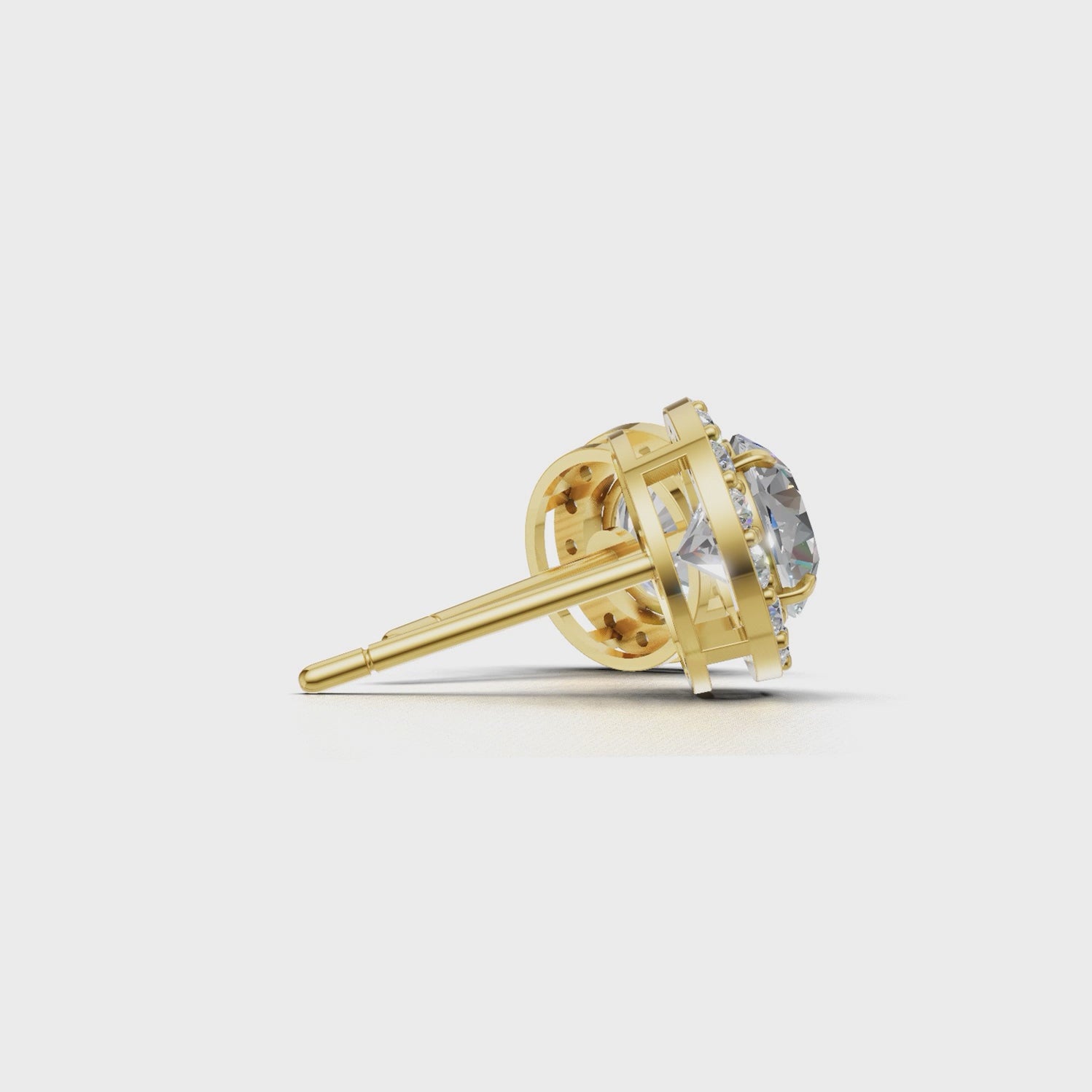 Pierce Round Halo 18k Yellow Gold 1ct :: PIERCE ROUND HALO  K18 Yellow Gold 1ct 4.mp4
