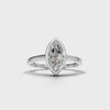 Ring Marquise Bezel 18k White Gold 1ct :: RING MARQUISE BEZEL  K18 White Gold 1ct.mp4